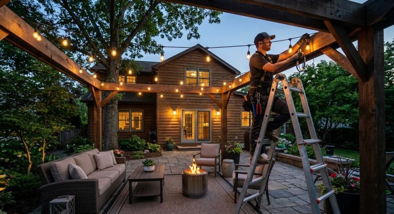 Roofed Pergola Installation