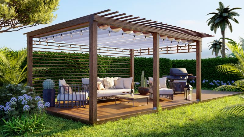 Pergola with Holiday Decorations