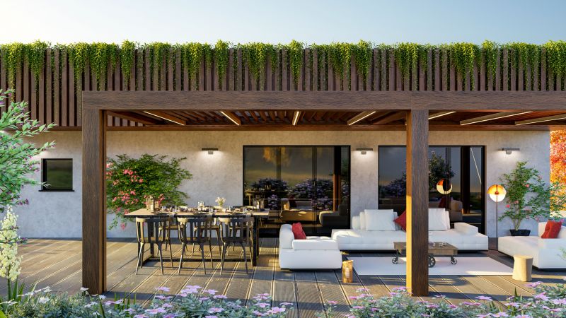 Outdoor Living Area with Pergola